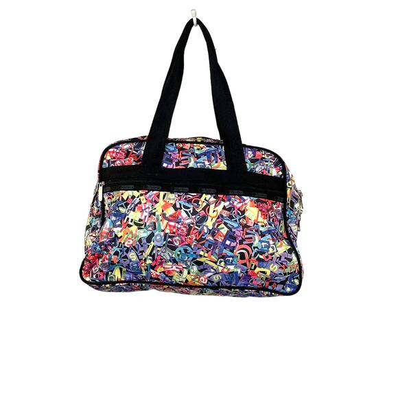 Lesportsac Handbags - Lesportsac Large Travel Bag Vintage Logo Print Multicolor